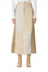 circa make cross cutback corduroy wide skirt 28/90size - BROWN GROUP(cc23aw-39)