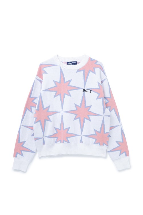 Sparkle Cotton Sweater / White | セレクトショップ｜DeepInsideinc