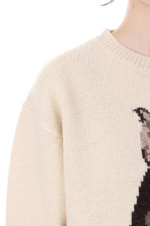 o by o intarsha Knitting sweater /WHITE：BUCHICO(oo23aw-01