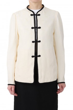 Crane Pattern Jacquared Jacket - Ecru (MM23PS-JK707)