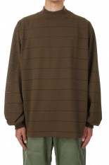 Field Striped Mockneck - MOCHA (NT6353N)