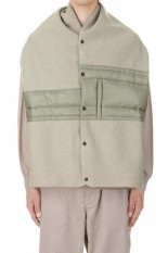 Wool Field Reversible Cape - LIGHT BEIGE (NN8361N)