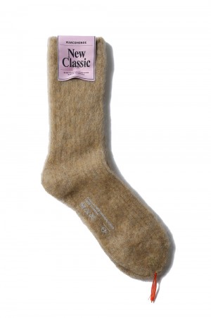 Mohair Ribbed Socks-L.BROWN(84N3/1MO3-20C)