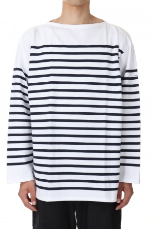 WIDE BODY BOAT NECK L/S P.O. - WHITE×PIRATE (6130) | セレクト