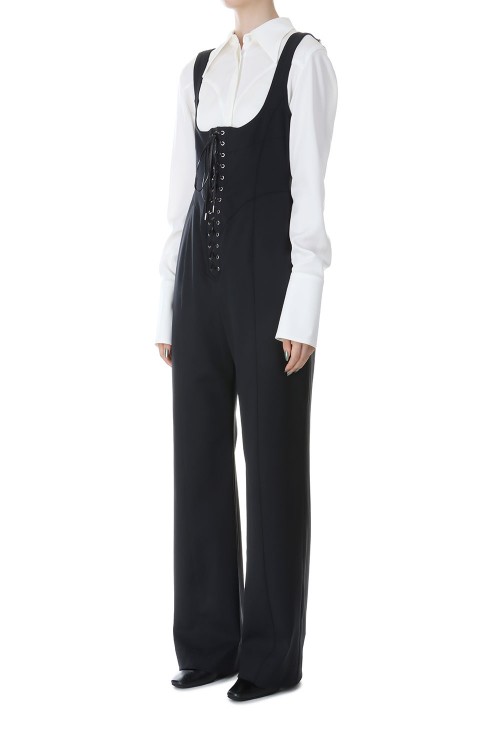 NYLON JERSEY UNDERBUST JUMPSUIT -Black (FTC234-0802) | セレクト