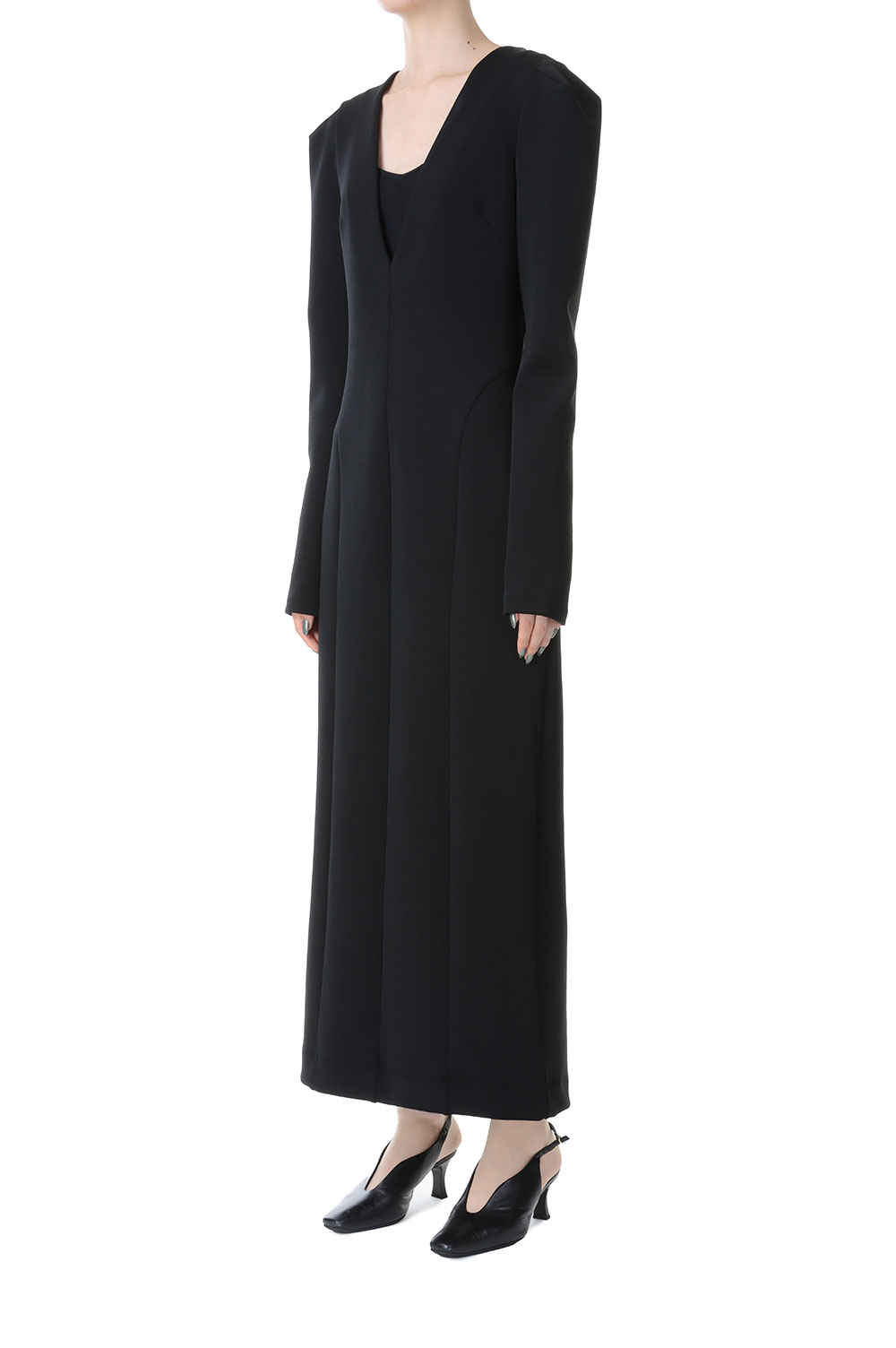 STRETCH JERSEY MIDI DRESS -Black (FTC234-0807) | セレクトショップ