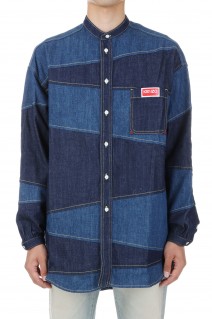 RINSE LONG TUNIC SLEEVE SHIRT(FD65DC4166E1) -BLUE DENIM-