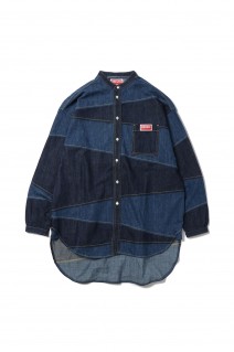 RINSE LONG TUNIC SLEEVE SHIRT(FD65DC4166E1) -BLUE DENIM-