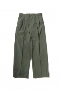 BETA 2-TUCK TROUSERS(23-US002006)-009 KHAKI GREEN-