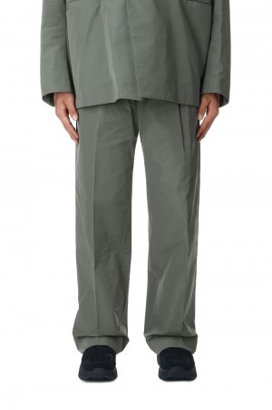 BETA 2-TUCK TROUSERS(23-US002006)-009 KHAKI GREEN-