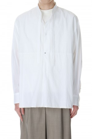 PULLOVER STAND COLLAR SHIRT(23-MS003007)-006 WHITE-