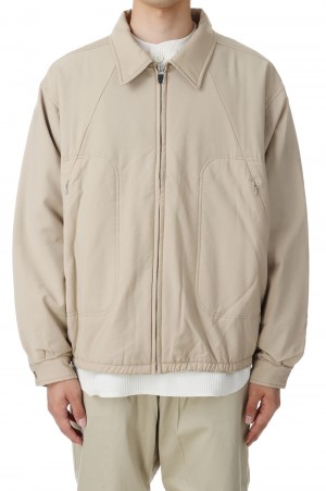 RESEARCHED LIGHT PUFF BLOUSON / REGGIANI W.SATIN - BEIGE (SW-J0102)