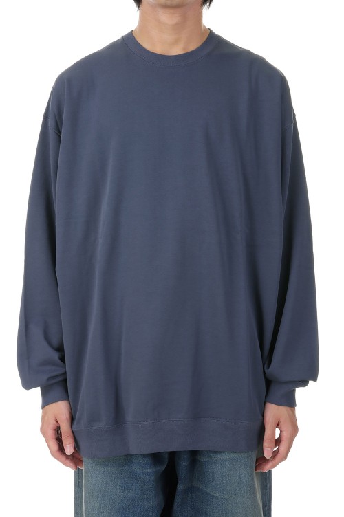 Cotton Light Terry Crew Neck SMOKE BLUEカラーSMOKEBLUE - Tシャツ