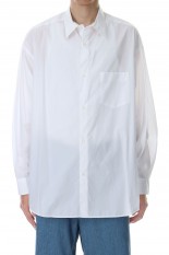 Broad L/S Oversized Regular Collar Shirt - WHITE (GM233-50001B)