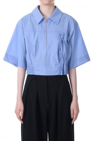 Cropped Half Zip Top -BLUE(21231415805)