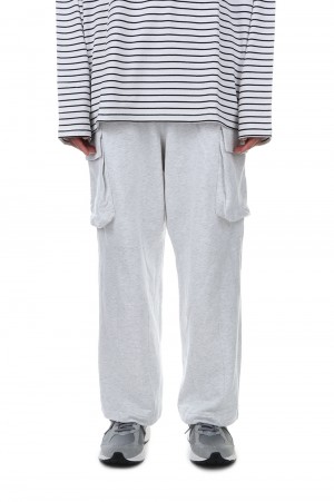 Switching Sweat Cargo Pants -ASH(LEP228)