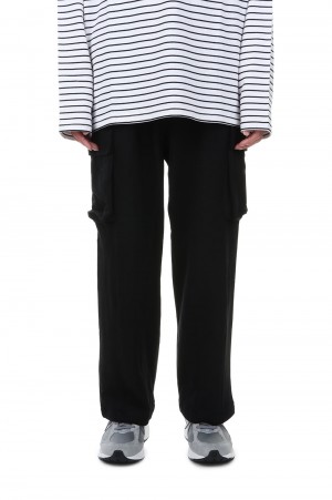 Switching Sweat Cargo Pants -BLACK(LEP228)