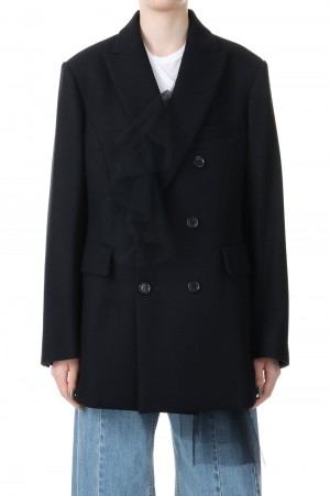Frill Tailored Jacket - Black (CJ-23126A)