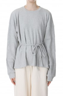 SHAW LONG SLEEVE-Grey Melange( FSHL-RIB-000)