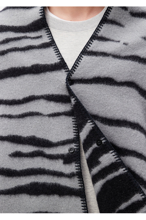 NH X NANGA . TIGER PATTERN WOOL BLANKET / GRAY (232NNNNN-AC03 ...