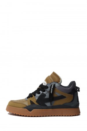 MIDTOP SPONGE SNEAKERS / 5610 MILITARY BLACK(OMIA234F23LEA0025610)