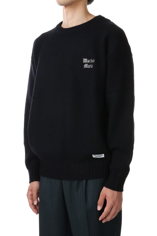 CLASSIC CREW NECK SWEATER ( TYPE-2 ) / BLACK (23FW-WMK-KN02