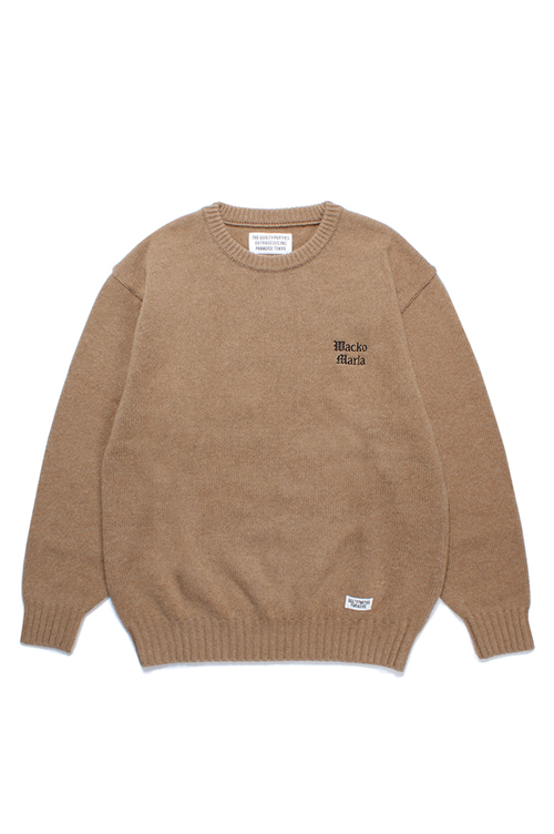 CLASSIC CREW NECK SWEATER ( TYPE-2 ) / BEIGE (23FW-WMK-KN02