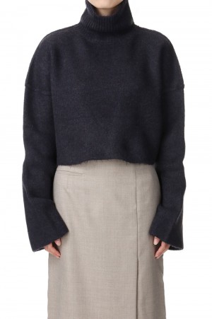 Brashed Short Turtleknit -INDIGO（12320525）