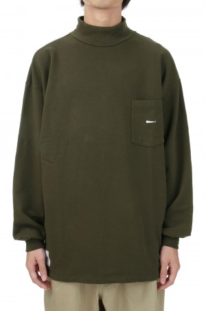 TORTOISE MOCK NECK LS - BROWN (232ATDS-CSM14) | セレクトショップ 