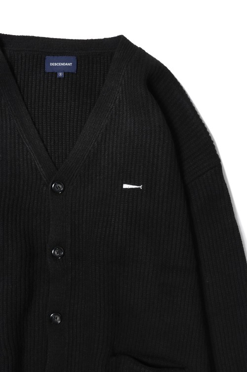 NURSE KNIT CARDIGAN - BLACK (232MADS-KNM01) | セレクトショップ