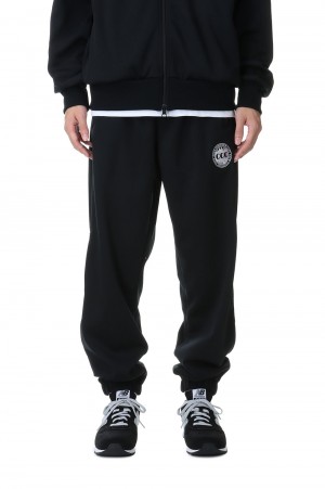 EMBROIDERED LOGO SWITCHING TRACK  PANTS / BLACK (CCC-233P002)