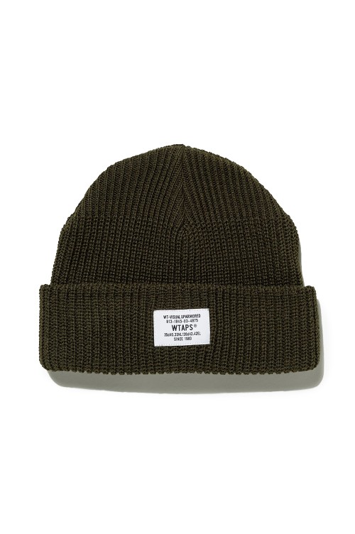 BEANIE 03 / BEANIE / ACRYLIC / OLIVE DRAB (232MADT-HT03