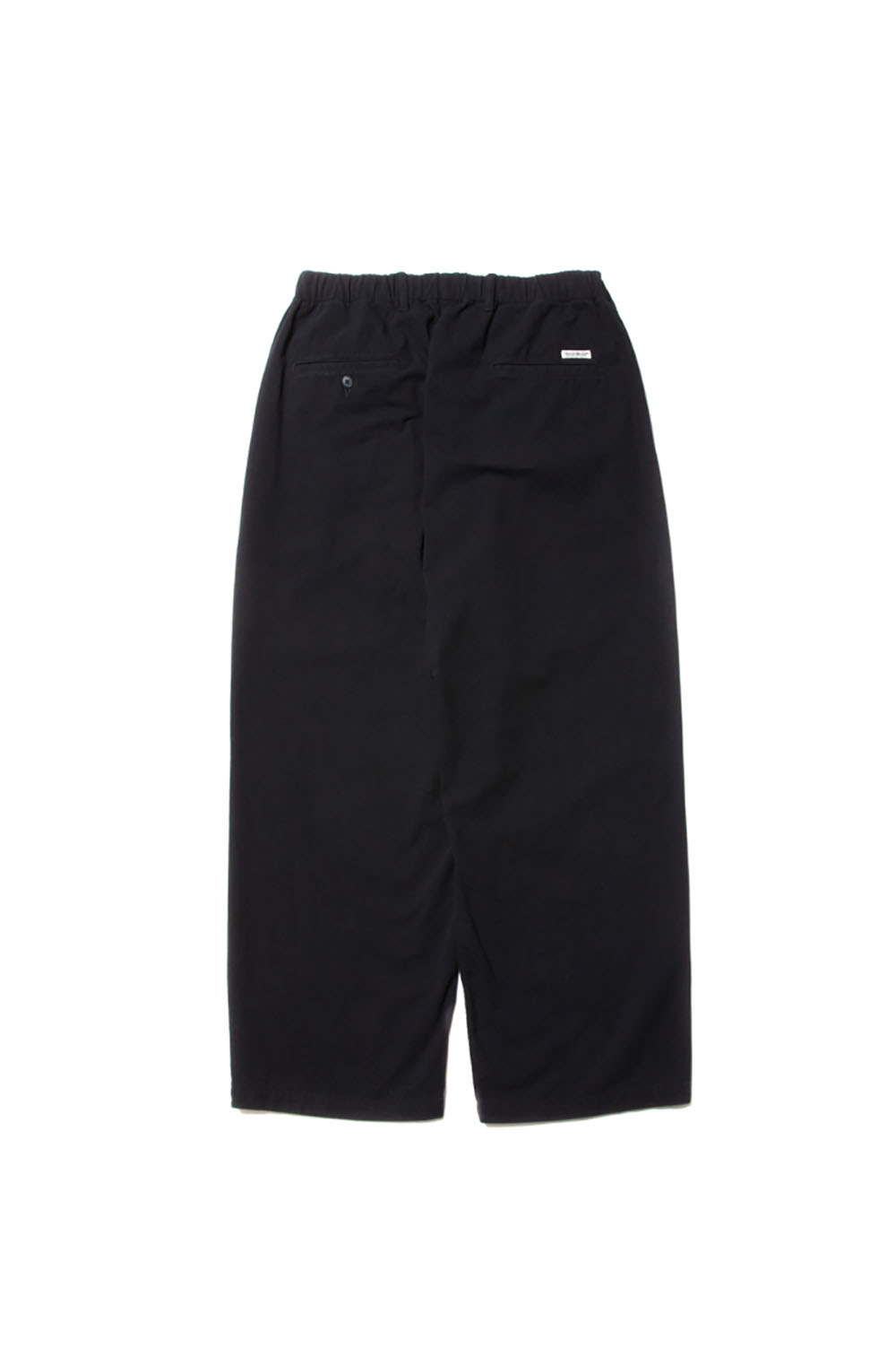 Hard Twisted Yarn Twill 3 Tuck Wide Trousers / Black (CTE