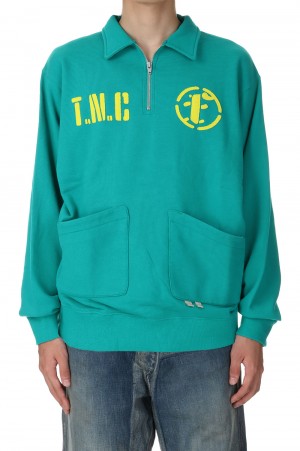 Half Zip Sweat Top /GREEN(13412011)