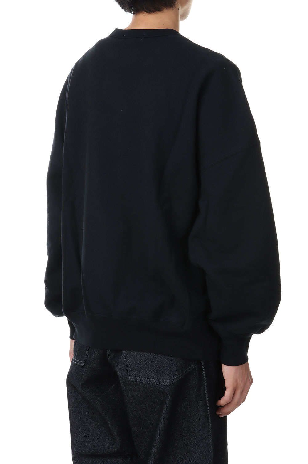 Open End Yarn Plain Sweat Crew / Black (CTE-23A305) | セレクト