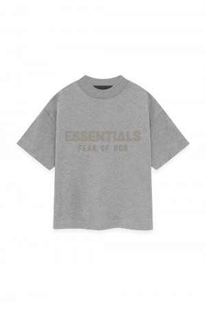 Crewneck T-shirt -DARK HEATHER OATMEAL(785SP241353K)