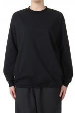 W's TECH DRAWSTRING L/S TEE-BLACK(BE-40024L)