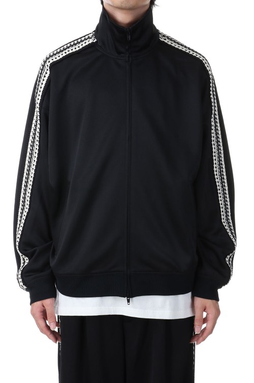 Prime-Over Crochet Line Track Jacket -BLACK(11232111301