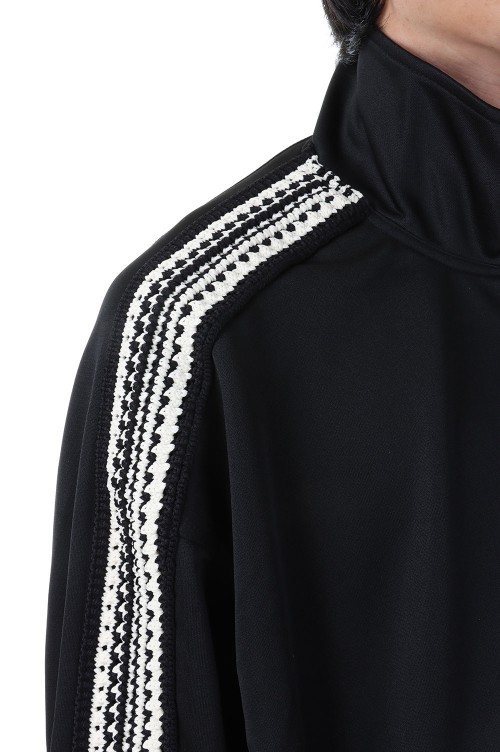 Prime-Over Crochet Line Track Jacket -BLACK(11232111301