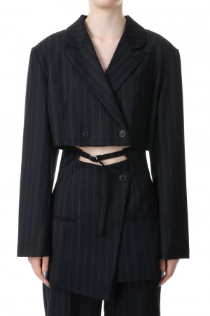 Double Breasted Short Jacket -BLACK(21232115301)