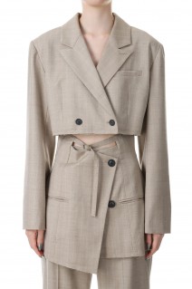 Double Breasted Short Jacket -BEIGE(21232115301)