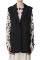 Back Tulle Gilet -BLACK(21232115101)