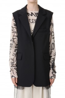 Back Tulle Gilet -BLACK(21232115101)