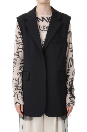 Back Tulle Gilet -BLACK(21232115101)