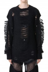Slash Slit knit -BLACK(31232365402)