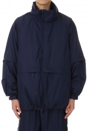 TECH DETACHABLE WINDBREAKER JACKET - MID NAVY (BJ-50024 