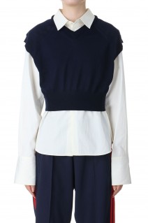 Wool Short Vest-NAVY(I24SS-K2)