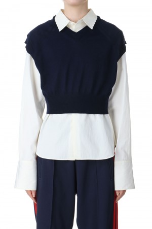 Wool Short Vest-NAVY(I24SS-K2)