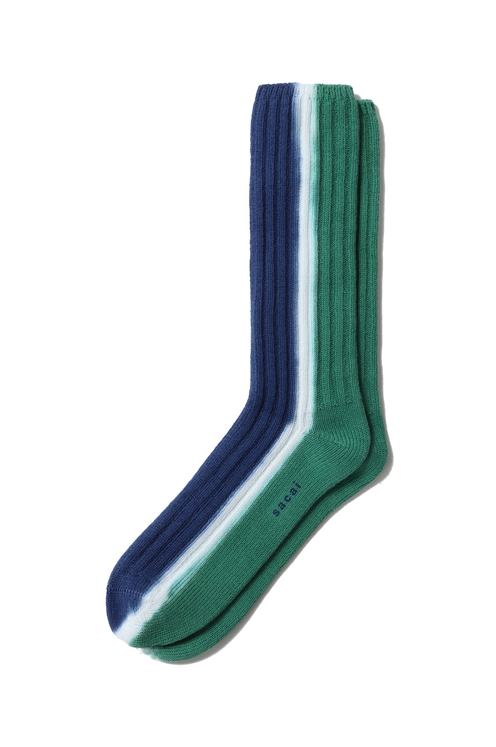 Vertical Dye Socks(24-0708S)-GREEN×NAVY 555- | セレクトショップ