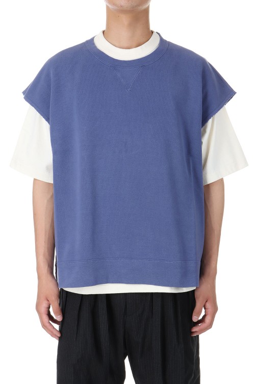 MONDO SWEAT S/L DMGD (U.D.)-BLUE- | セレクトショップ｜DeepInsideinc.com Store